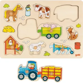 Gollnest & Kiesel GmbH & Co. KG Steckpuzzle Traktor mit Anhängern