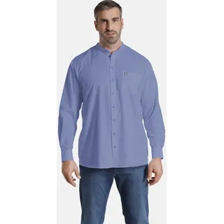 Jan Vanderstorm Stehkragenhemd Kallu Blau 7XL