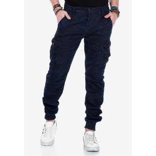 Cipo & Baxx Bequeme Jeans mit elastischem Saum blau 30