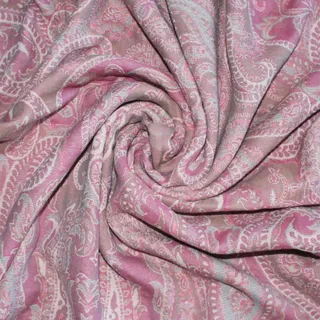 Lorenzo Cana - Decke Jacquard gewebt aus Baumwolle mit feinster Wolle vom Merino Lamm, Wohndecke Sofadecke Picknickdecke Kuscheldecke Plaid, rot rosa, 140 cm x 200 cm - 96290