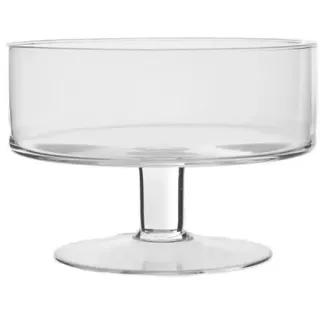 AzaliaDesign Glasschale auf Fuß Dekoschale aus Glas Obstschale Obstschüssel Dekoschale mit Fuß Bonbonschale |ø 20 cm H 12.5 cm