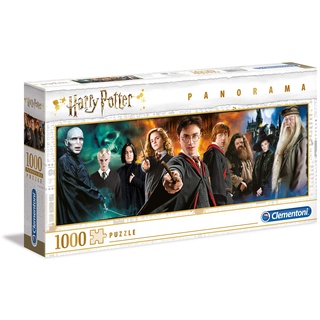 Clementoni 61883 Panorama Harry Potter – Puzzle 1000 Teile ab 9 Jahren, Erwachsenenpuzzle mit Panoramabild, Geschicklichkeitsspiel für die ganze Familie, ideal als Wandbild, 40 x 21 x 6