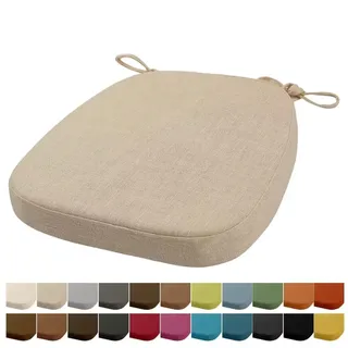 Orumrud 40x38x33CM(5CM Dicke) Stuhlkissen, Gartenstuhl Sitzkissen, Esszimmerstuhl Sitzkissen, waschbar, mit Reißverschluss, Riemen, rutschfestes Sitzkissen für Gartenstuhl (Beige 1 Stück)