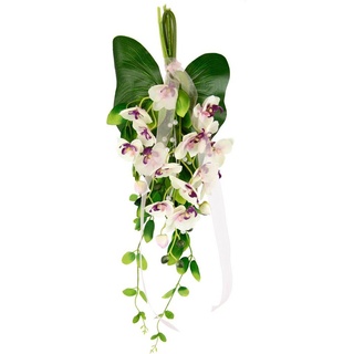 Kunstblume »Orchidee«, I.GE.A., Höhe 60 cm, Zum Hängen oder Tischdeko Mittelstücke Wanddeko weiß