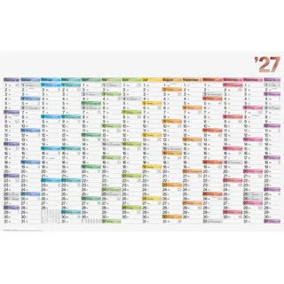 Brunnen Plakatkalender 2027 Wandkalender 14 Monate 106x67 cm