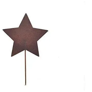 Edelrost Stern am Stab 16cm - Wunderschöne Metall Weihnachts-Deko. Ideal für Ihren Hauseingang, im Garten auf Ihrer Terrasse oder in der Wohnung - Weihnachts-Deko von Manufakt-Design