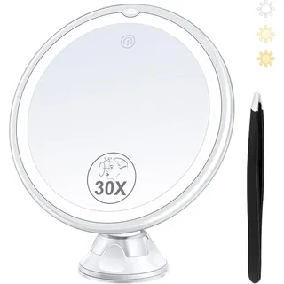 Vergrößerungsspiegel mit Licht 30X Vergrößerung Make-Up Spiegel für Präzision 3