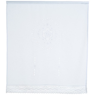 Home fashion SCHLAUFENCAFEHAUS Voile Bedruckt, Stoff, weiß, 100 x 90 cm