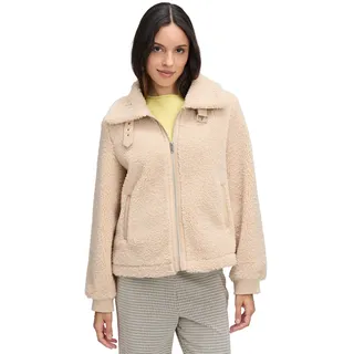 Cartoon Plüschjacke mit Eingrifftaschen in Ivory Cream | Gr.: 44