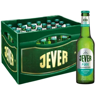 Jever Fun alkoholfreies Bier ohne Zucker, voller Geschmack 24x0,33 Liter Mehrweg Flaschen