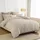 Mikrofaser Sandy Beige 200 x 200 cm 80 x 80 cm