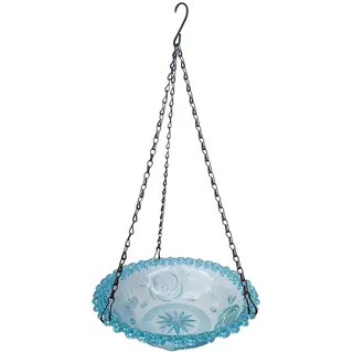 95sCloud-1 Vogeltränke Hängende Vogelfutterhaus Bad Feeder Schüssel Eisen Hängende Kette Abnehmbare Außendekoration für Garten Hinterhof Patio Perfekt für das Anziehen von (Light Gray, 30X25X7CM) - 30X25X7CM