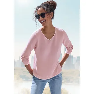 VIVANCE V-Ausschnitt-Pullover mauve/rosé 32/34