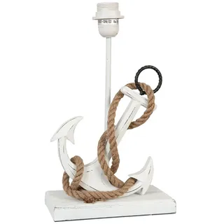 Tischleuchte Lampe Anker beige H:37 cm - Lampensockel, Nachttischlampe,Dekolampe