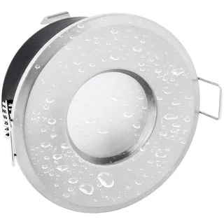 linovum runder LED Einbaustrahler IP65 für Bad & Außen in Alu gebürstet inkl. LED Modul 4W neutralweiß - Einbautiefe 50 mm