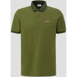 S.Oliver - Poloshirt mit Kontrast-Details, Herren, Grün, L