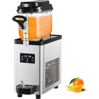 Vevor Kommerzielle Slushy-Maschine, 6L Tassen Einzelschüssel Slush Ice Maschine, 300W 220V, Edelstahl Margarita Smoothie Frozen Drink Maker, Slushie Maschine für Supermärkte, Cafés, Restaurants, Bars