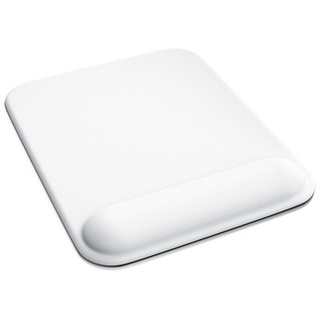 CSL Gaming Mauspad, Office Mousepad mit Gelkissen Handgelenkauflage, 22,5 x 28 cm weiß
