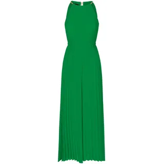 APART Fashion Damen Plissee-Overall, Chiffon-Neckholder-Overall, weites Bein, elastischer Bund, Kettenriemen-Detail, Abendparty-Outfit, stilvolles Hochzeitsgastkleid