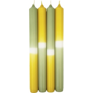 Wiedemann, Kerzen, Spitzkerze 25x2,3 gelb grün (4 Stk.)