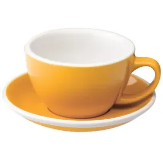 Café Latte Tasse mit Untertasse Loveramics Egg Yellow, 300 ml