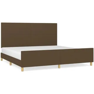 vidaXL Bettgestell 200 x 200 cm Dunkelbraun