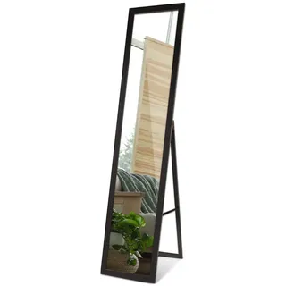 Tulup Standspiegel 36 x 156 cm Schwarz