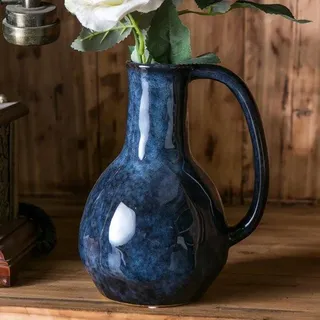 Famanu Keramische Vase mit Griffen - Landhausstil
