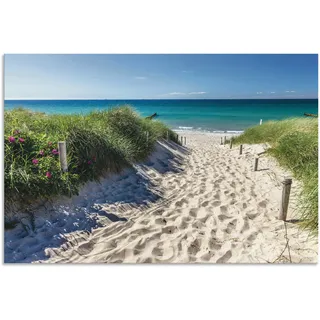 Wandbild ARTLAND "Weg zum Strand an der Ostsee", blau (farbe bild(er): blau), B:120cm H:80cm, Bilder, als Alubild, Leinwandbild, Poster in verschied. Größen