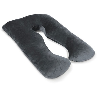 Bestschlaf Stillkissen ergonomischer U Form, Seitenschläferkissen, waschbar grau