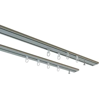 OTTO home Gardinenschiene Tanbul 2-läufig Ø 20 mm 100 cm Silber/Grau