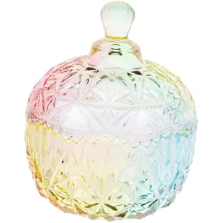 BESPORTBLE Bunte Schmuckaufbewahrungsbox aus Glas mit Deckel Kleine Snackbox für Süßigkeiten Schmuckkästchen Geschenk für Party Hochzeit