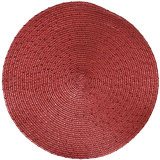 Kaemingk Platzset, Tischset rund 38cm Kunststoff 1 Stück Rot rot