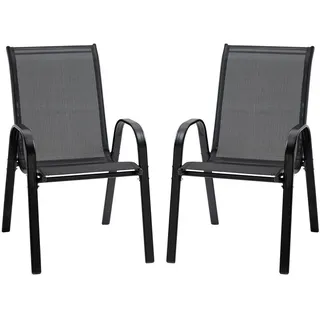 Outsunny Gartenstuhl - 70Lx54Wx90Hcm - Schwarz 70 x 54 x 90 cm