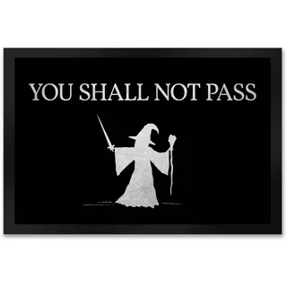 trendaffe - You Shall not Pass Fußmatte XXL mit Zauberer Motiv