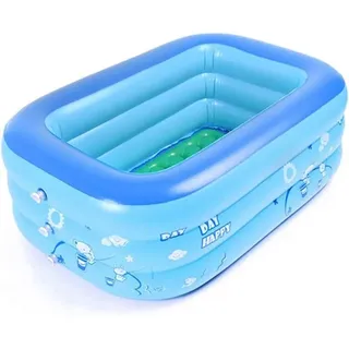 Aufblasbares Babybecken, Kleines Kinderbecken, Faltbares Pvc, Rechteckig, Familiendusche, Waschbecken, Tragbare Dusche, Für Babys Und Kinder, Größe 120 X 70 X 35 Cm
