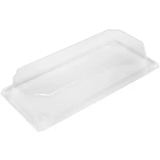 MONOUSO - PET-Deckel für Verpackungen 410ml 19,6x8,6x3,2cm (12 Stück)