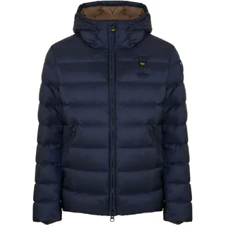Blauer Acton 03086 Kurze Daunenjacke für Herren, Nylon, Schwarz - L