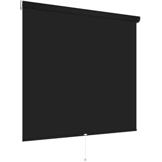 Verdunklungsrollo Springrollo Mittelzugrollo viele Farben und Größen Montage Metall Träger Fenster Rollo Vorhang lichtundurchlässig Raum verdunkelnd Hitzeschutz Sichtschutz (80 x 180 cm, Schwarz)