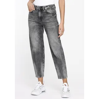 Loose-fit-Jeans GANG "94TILDA" Gr. 30, N-Gr, grau (medium grey wash) Damen Jeans Weite mit viel Volumen an Hüfte und Oberschenkel, hoch in der Taille