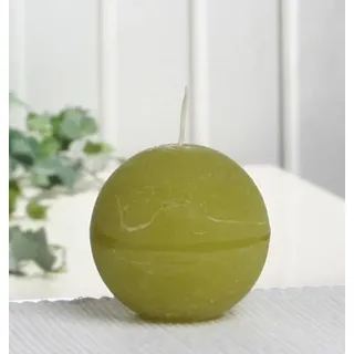 CandleCorner Rustik-Kerzen - Kugelkerze, 6 cm Ø, pistaziengrün - Unparfümiert