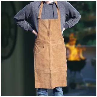 Antikas Grillschürze Universalgröße Leder Braun