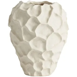 Muubs Vase "Soil" in Creme - (H)21,5 x Ø 18 cm