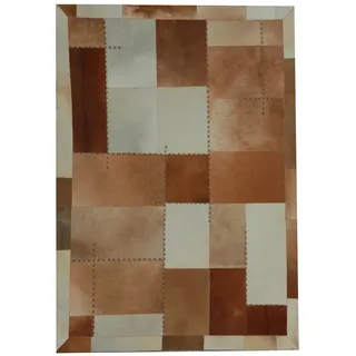 Kayoom Philomena Kurzflorteppich 120 x 170 cm Braun/Mehrfarbig