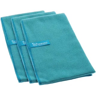 Jemako Trockentücher im 3er Set Gross 45 x 80 cm (Türkis)