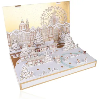 Accentra – Adventskalender Beauty 2025, WINTER MAGIC, 24 Wellness & Körperpflege Produkten für Frauen mit Bodylotion, Badesalz, Seife, Duschbombe Duftkerze uvm. – 3D Weihnachtskalender zum aufklappen