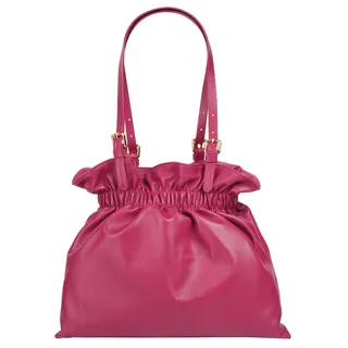 Shopper SAMANTHA LOOK Gr. B/H/T: 25 cm x 25 cm x 10 cm onesize, pink Damen Taschen Handtaschen echt Leder, Made in Italy