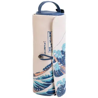 Grupo Erik Stiftrolle Hokusai Die große Welle vor Kanagawa - Federmappe 21 x 7,5 x 7,5 cm - Mäppchen Groß - Federmäppchen Mädchen und Jungen
