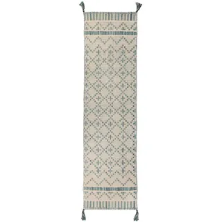 KADIMA DESIGN Leela Teppichläufer 60 x 200 cm Beige/Türkis