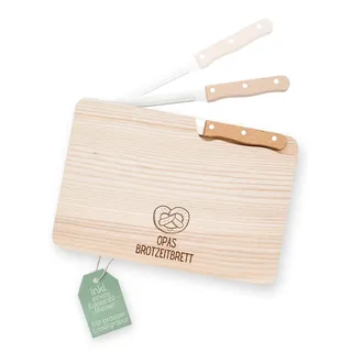 Abenteuernah Brotzeitbrett personalisiert, Holz Vesperbrett mit Messer | Frühstücksbrettchen mit Name, Schneidebrett mit Gravur, Jausenbrett, Papa, Vatertag, Muttertag, Käsebrett, Opa, Geschenk